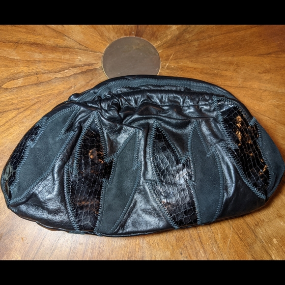 VTG Leather Patchwork Purse - Picture 1 of 8